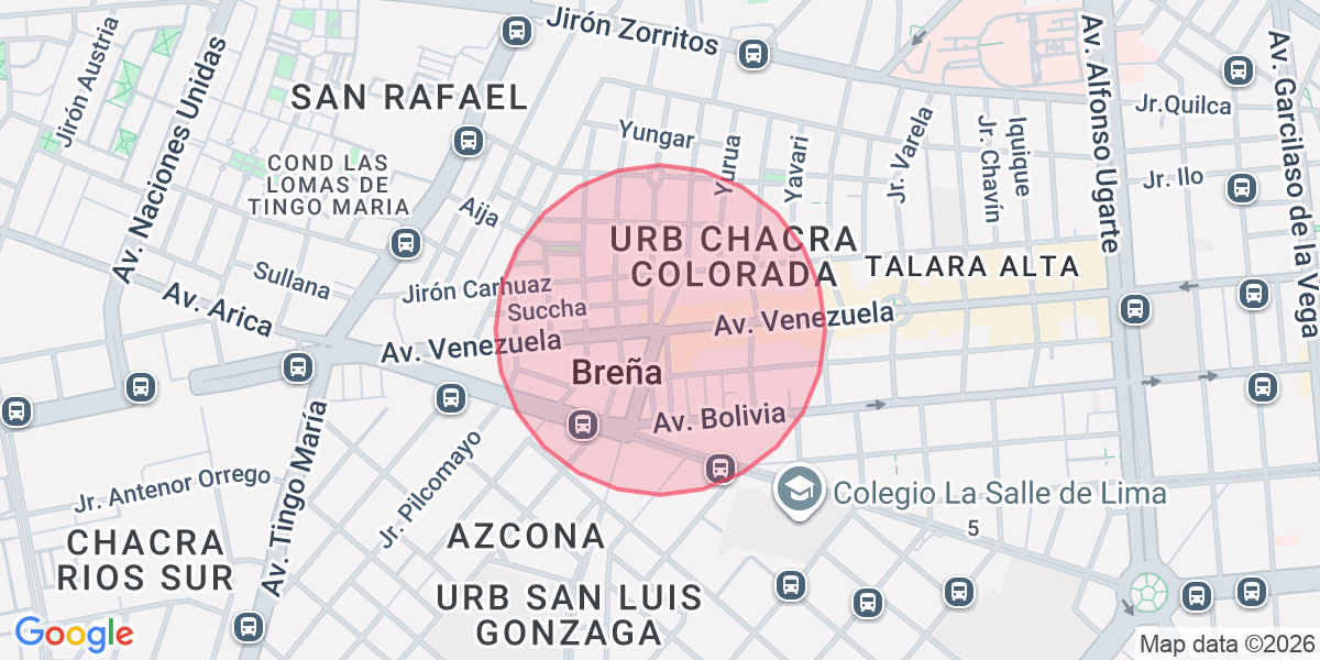 Zona aproximada de Marina 