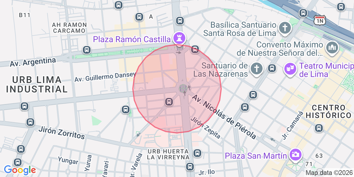 Zona aproximada de Alexandra 