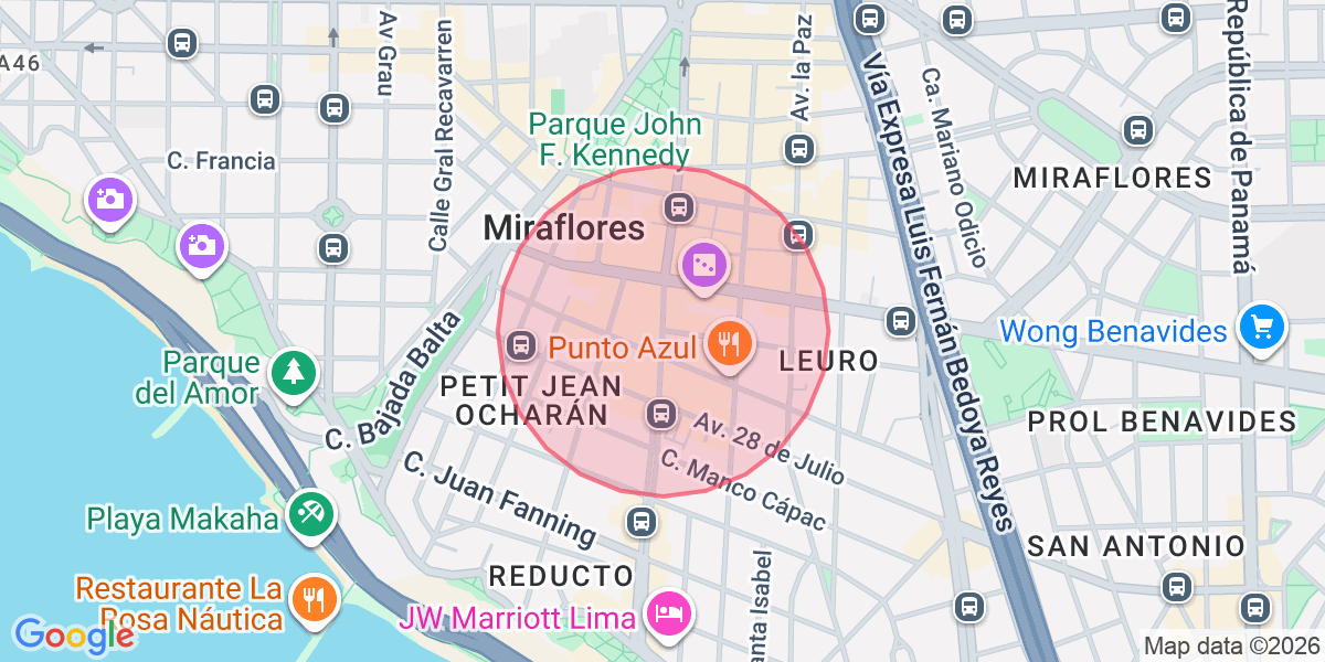 Zona aproximada de Fiorela 