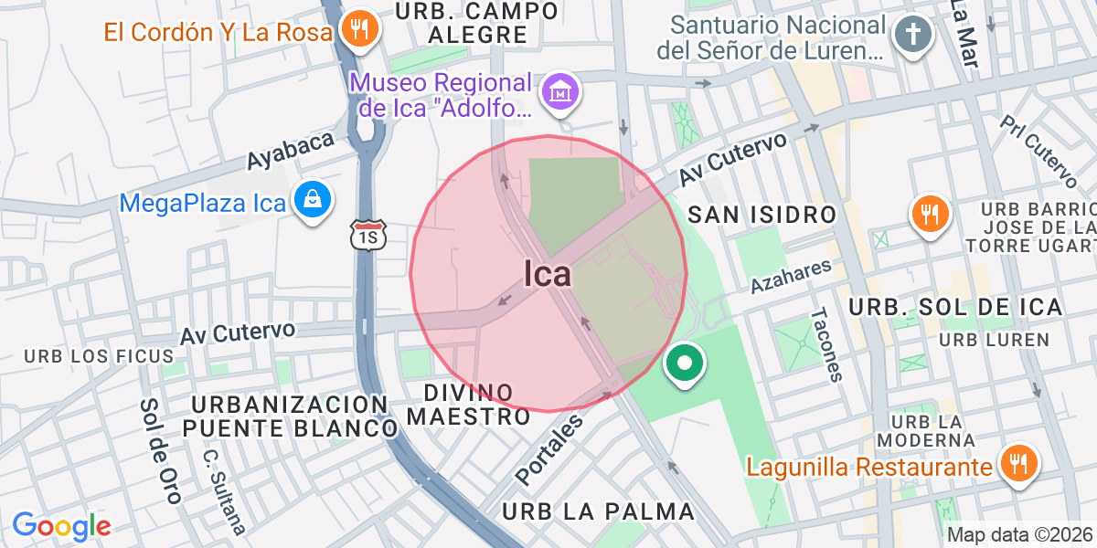 Zona aproximada de Yeraldine