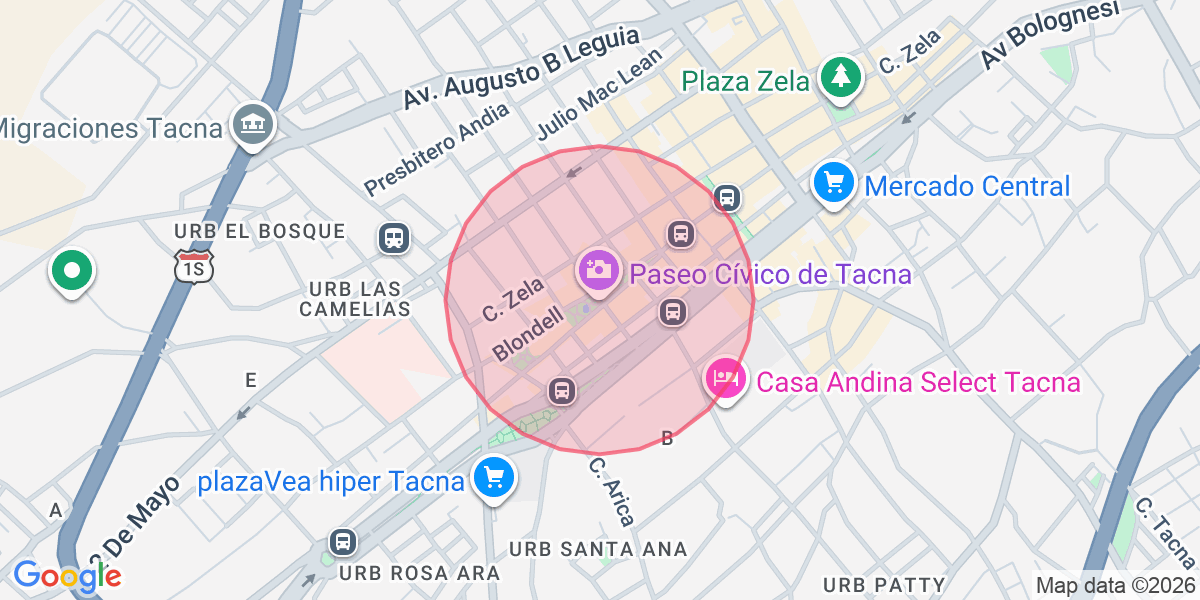 Zona aproximada de alexandra 