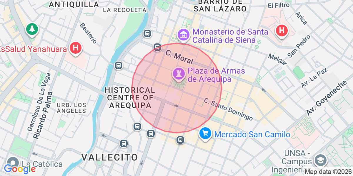 Zona aproximada de Alejandra 