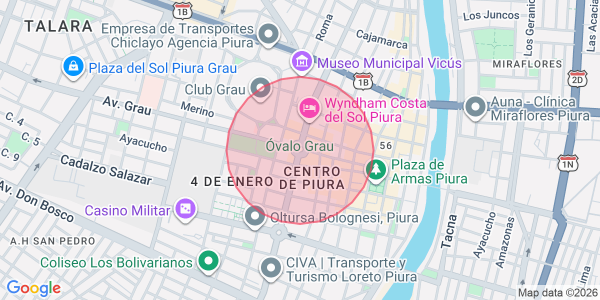 Zona aproximada de Alejandra 