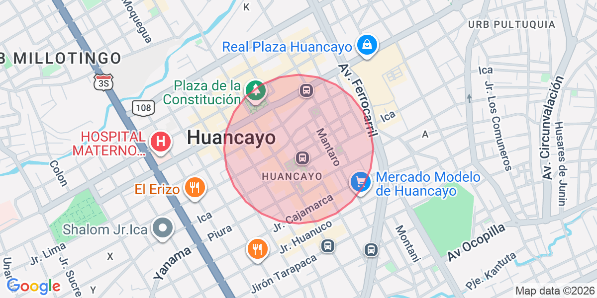 Zona aproximada de Camila 