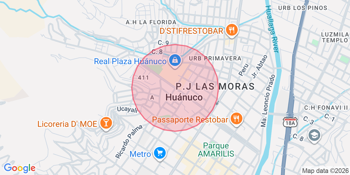 Zona aproximada de Dulce Tentación 