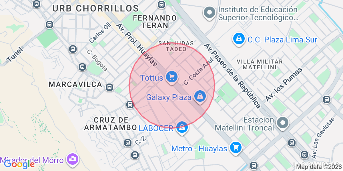 Zona aproximada de Blanca 