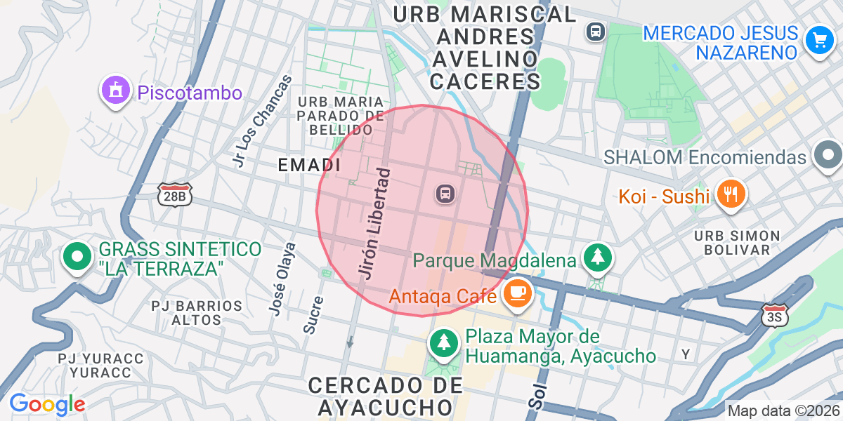 Zona aproximada de Milena 
