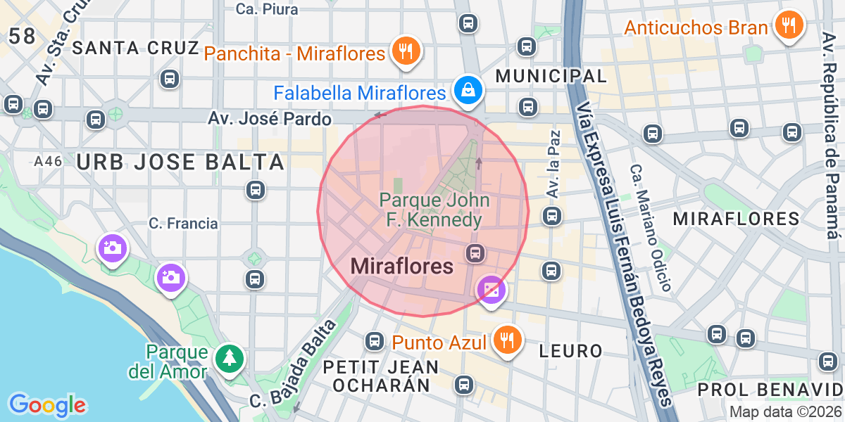 Zona aproximada de Shantall