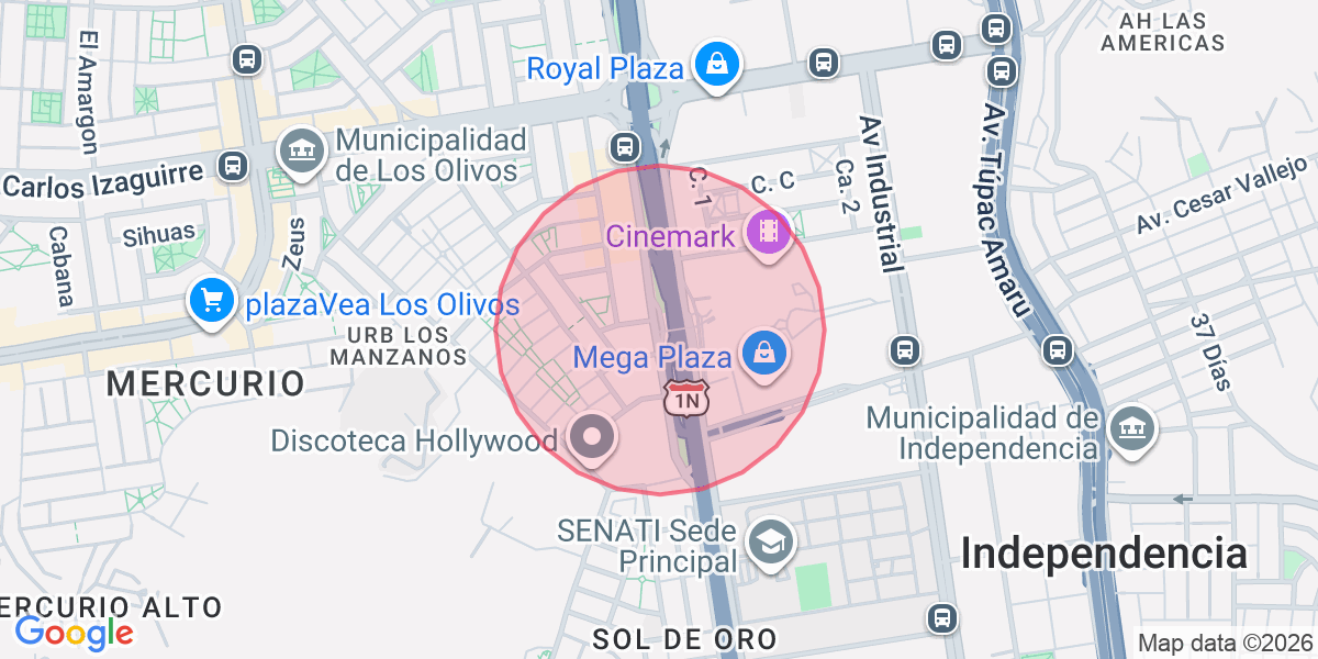 Zona aproximada de Fernanda 