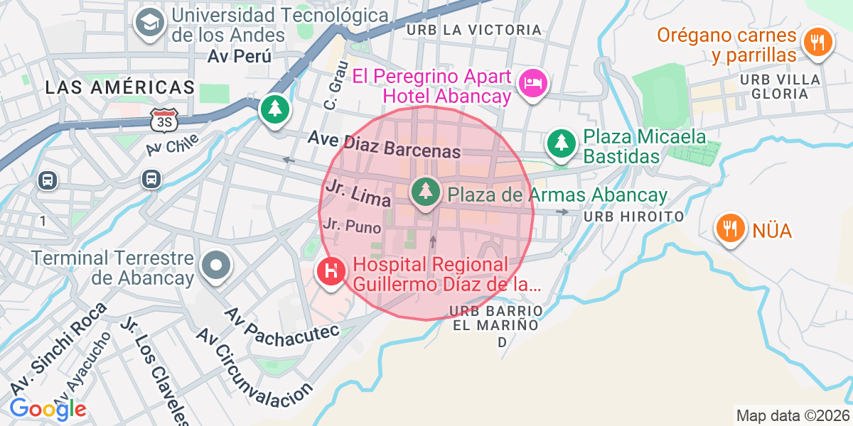 Zona aproximada de Angi