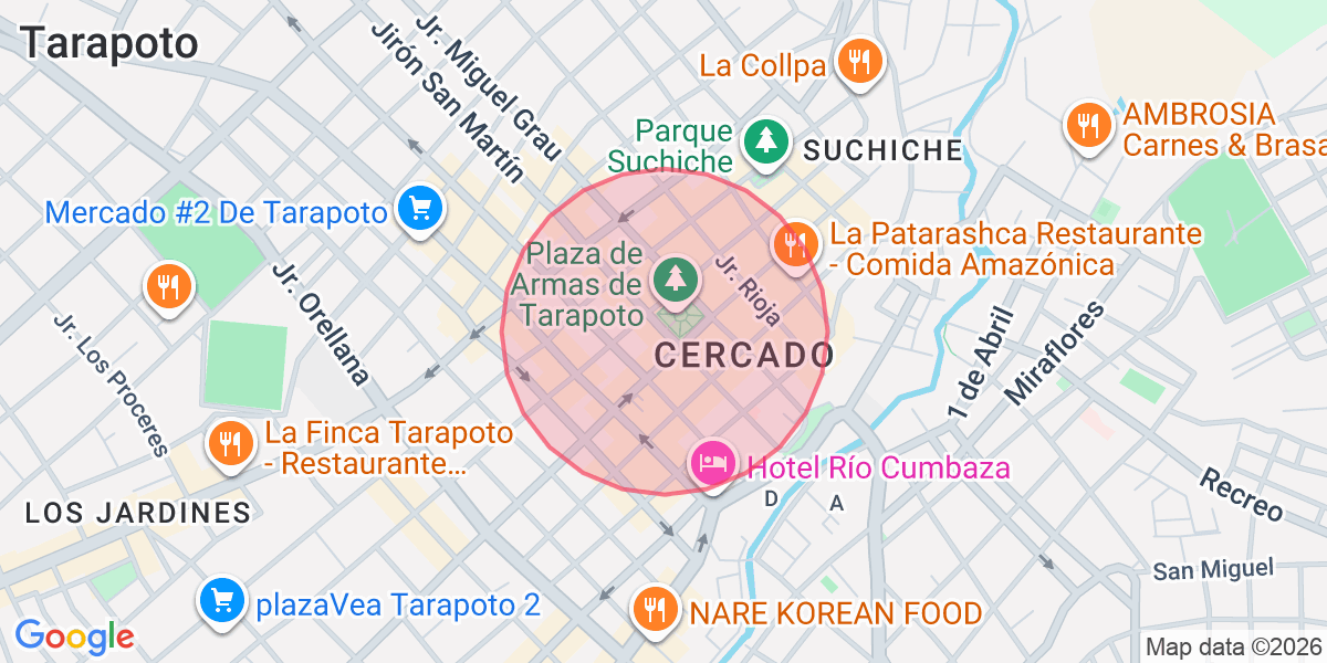Zona aproximada de Andrea