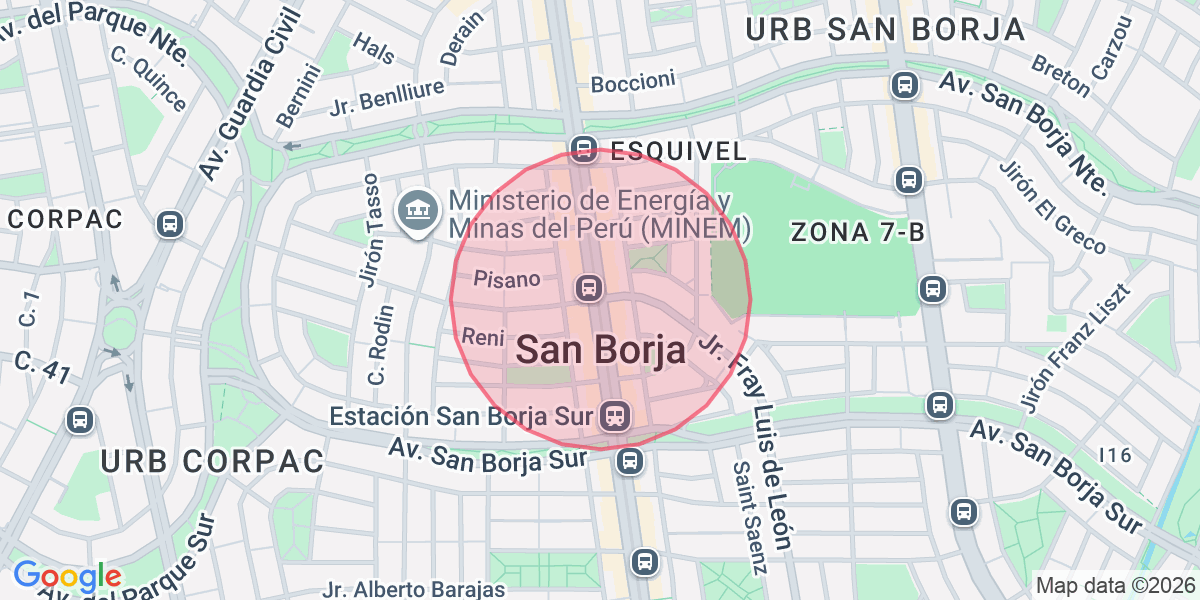 Zona aproximada de Yuliet 