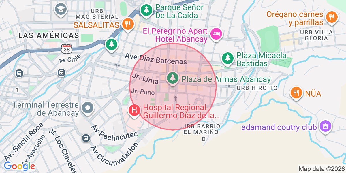Zona aproximada de Rosalia