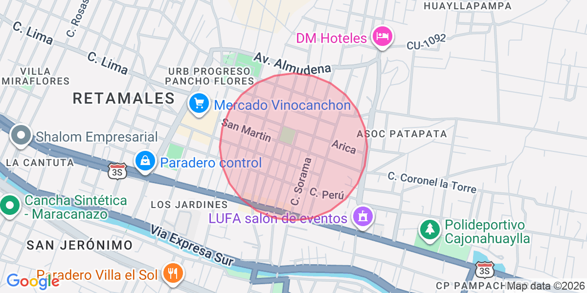 Zona aproximada de Suce