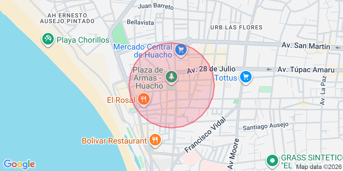 Zona aproximada de Rosalia