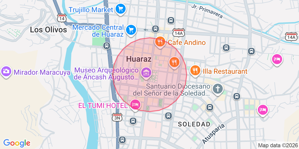 Zona aproximada de Andrea