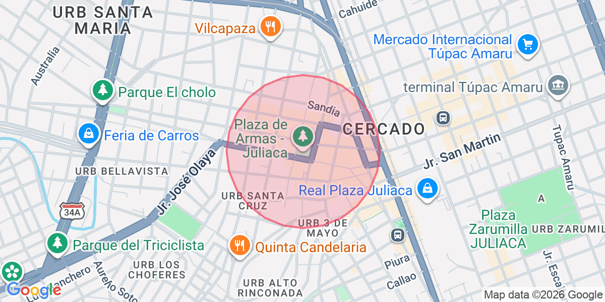 Zona aproximada de Cecin