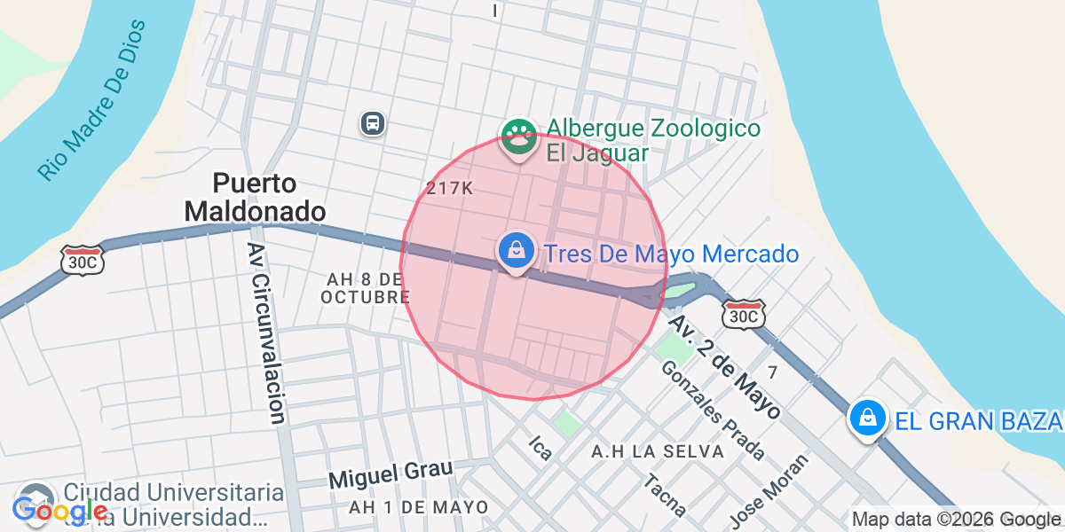Zona aproximada de Samanta