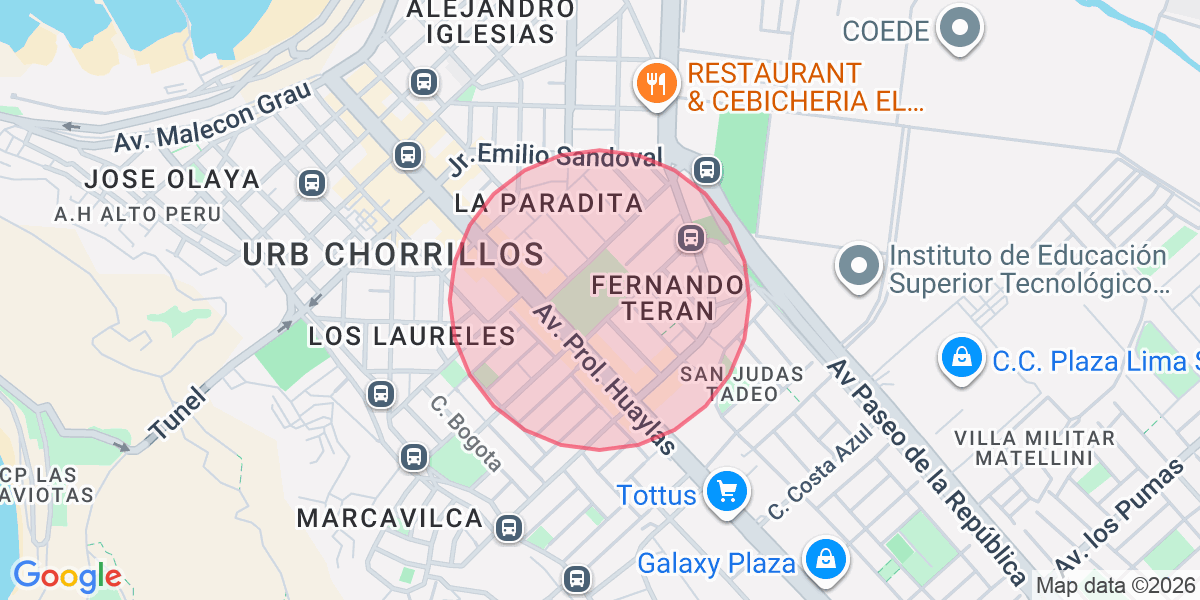 Zona aproximada de Marina