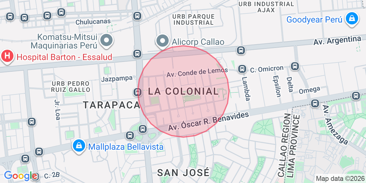 Zona aproximada de pat