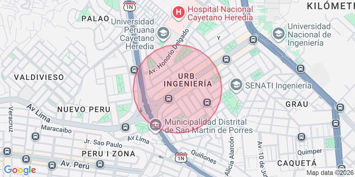 Zona aproximada de PERUANA